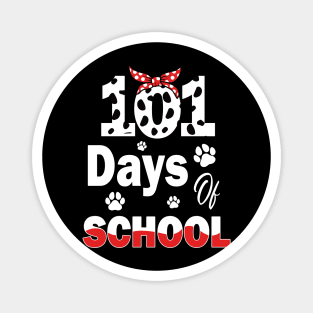 100 Days Of School Dalmatian Dog Women Girl 100 Days Smarter Magnet